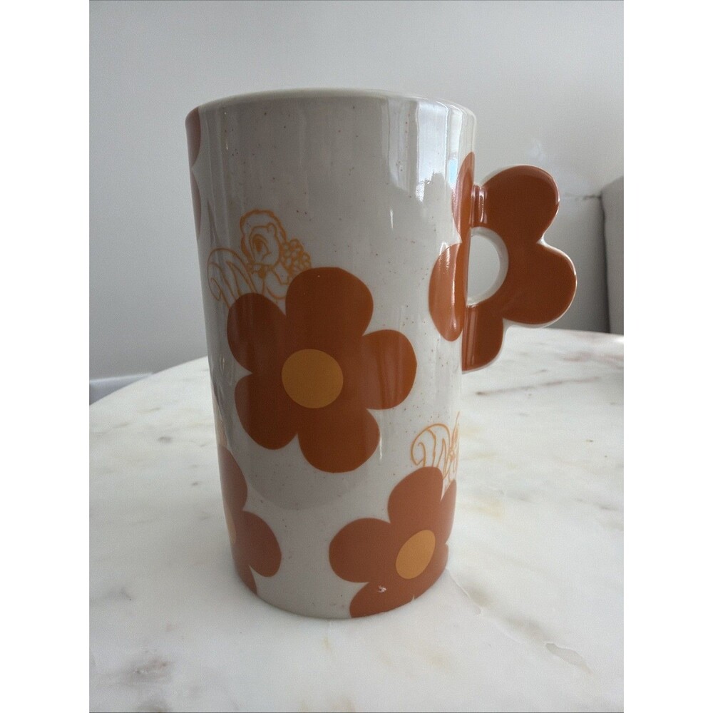 Disney Bambi “Flower the Skunk” Retro Flower Mug Daisy‎ Handle 10 Oz